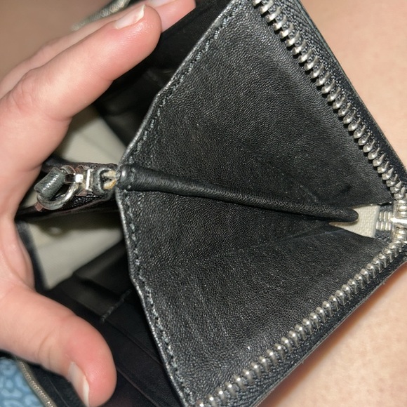 Jimmy Choo Filipa Long Wallet Black Silver Chrome Stars - Picture 14 of 15